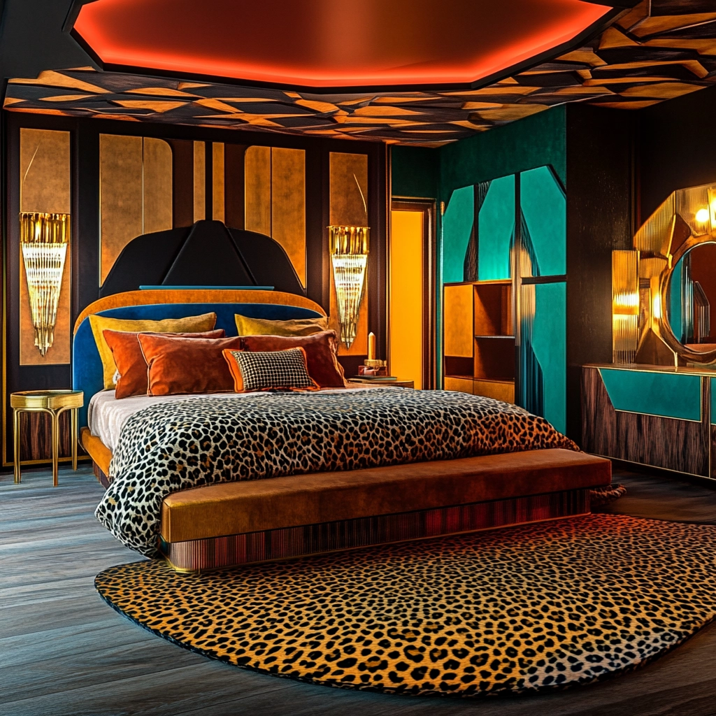 leopard print rug bedroom 37