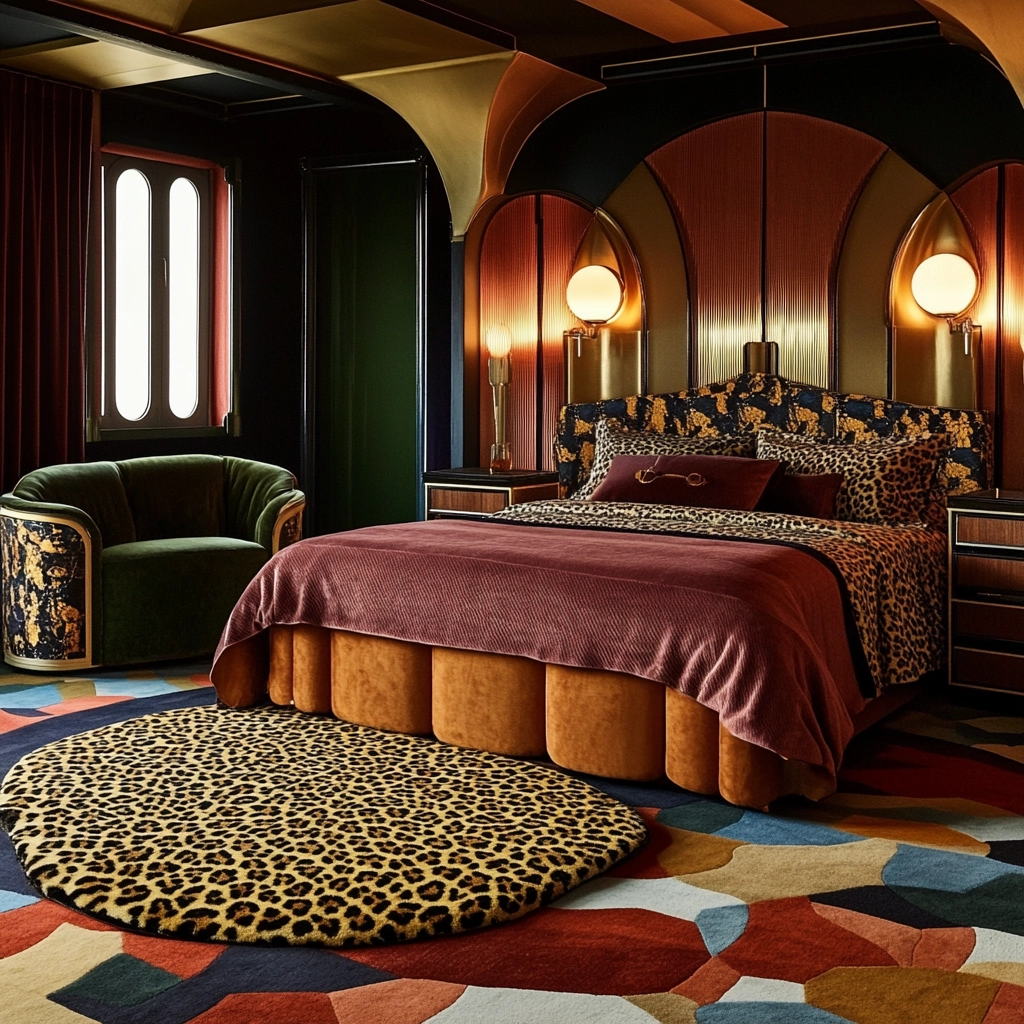 leopard print rug bedroom 38