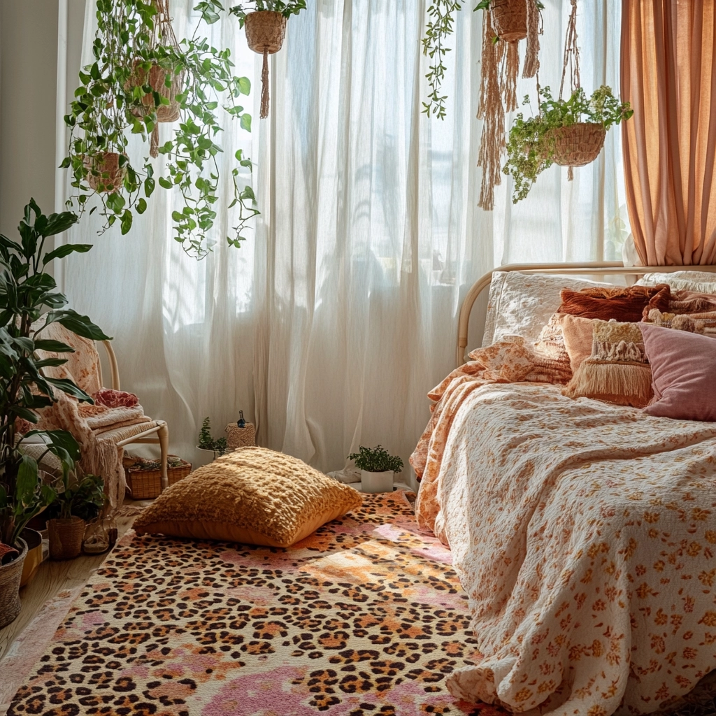 leopard print rug bedroom 5