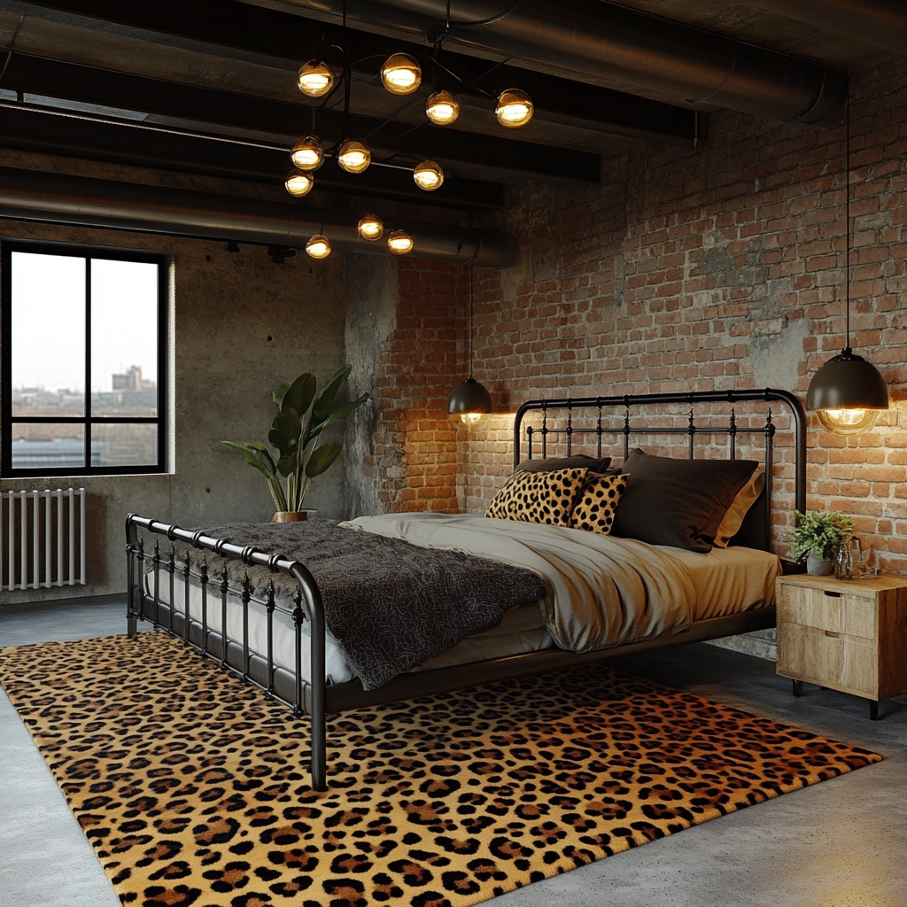 leopard print rug bedroom 53