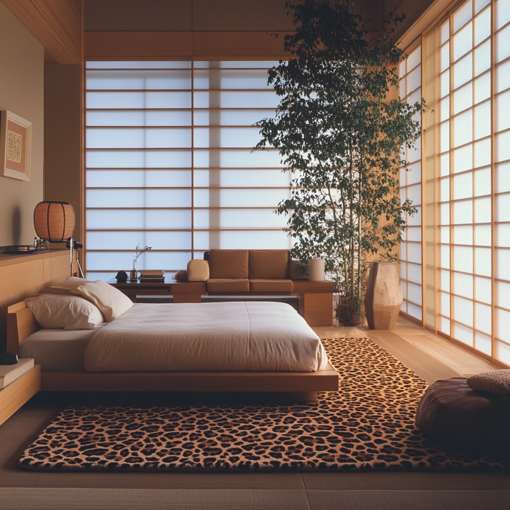 leopard print rug bedroom 57