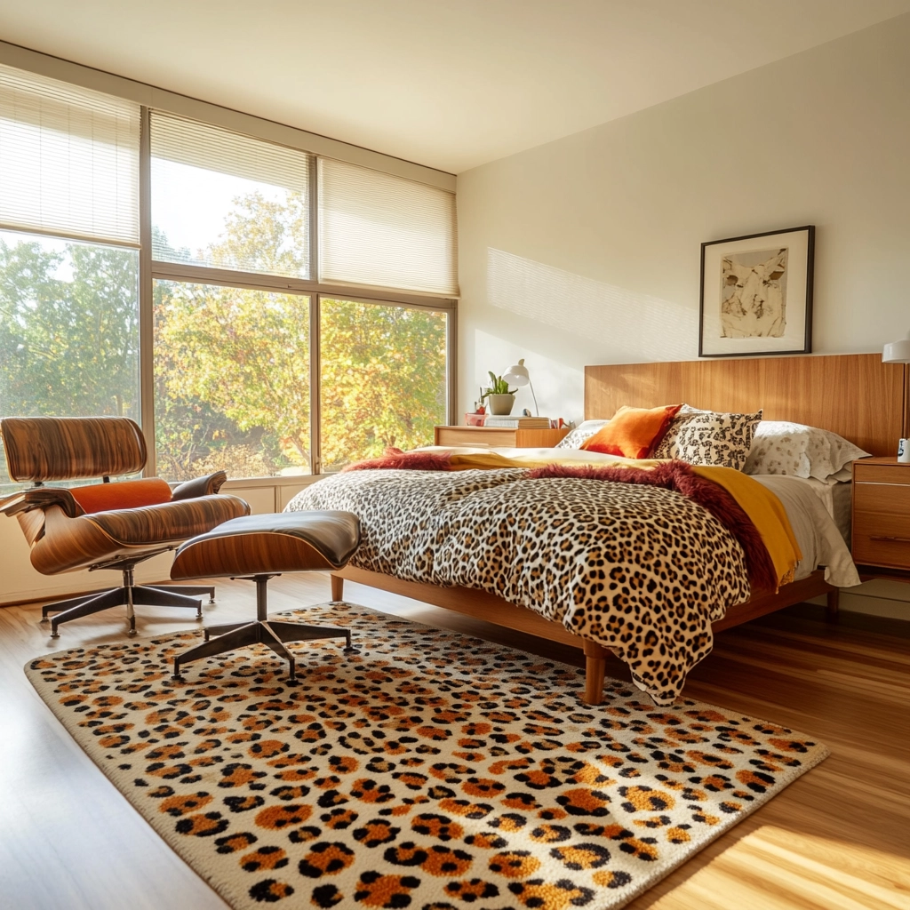 leopard print rug bedroom 61