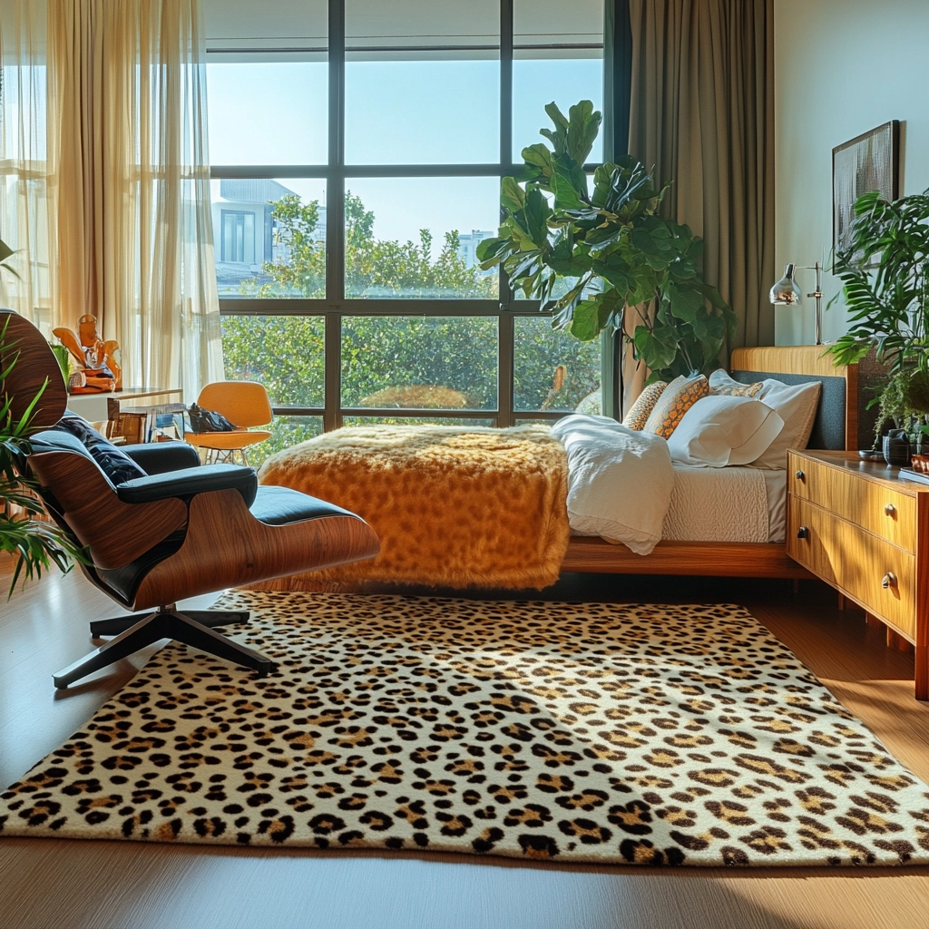 leopard print rug bedroom 63