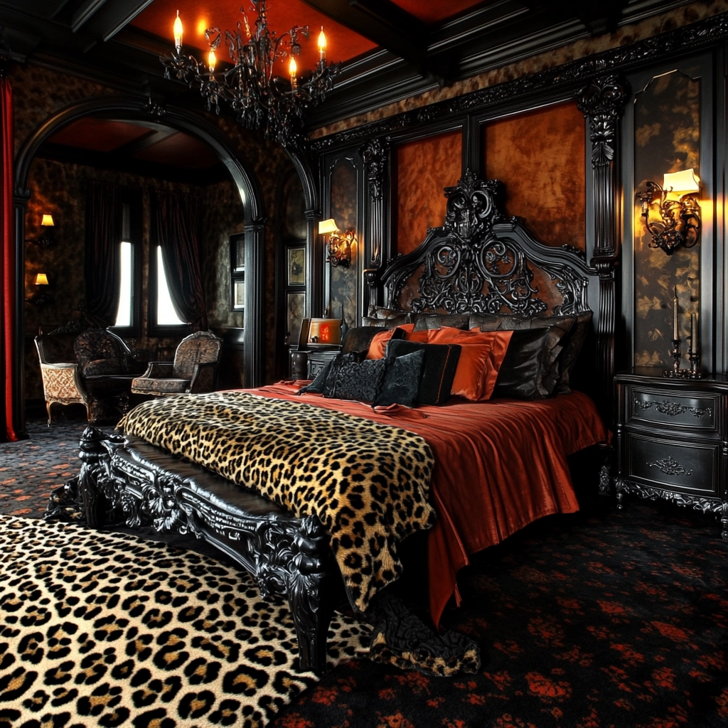leopard print rug bedroom 69