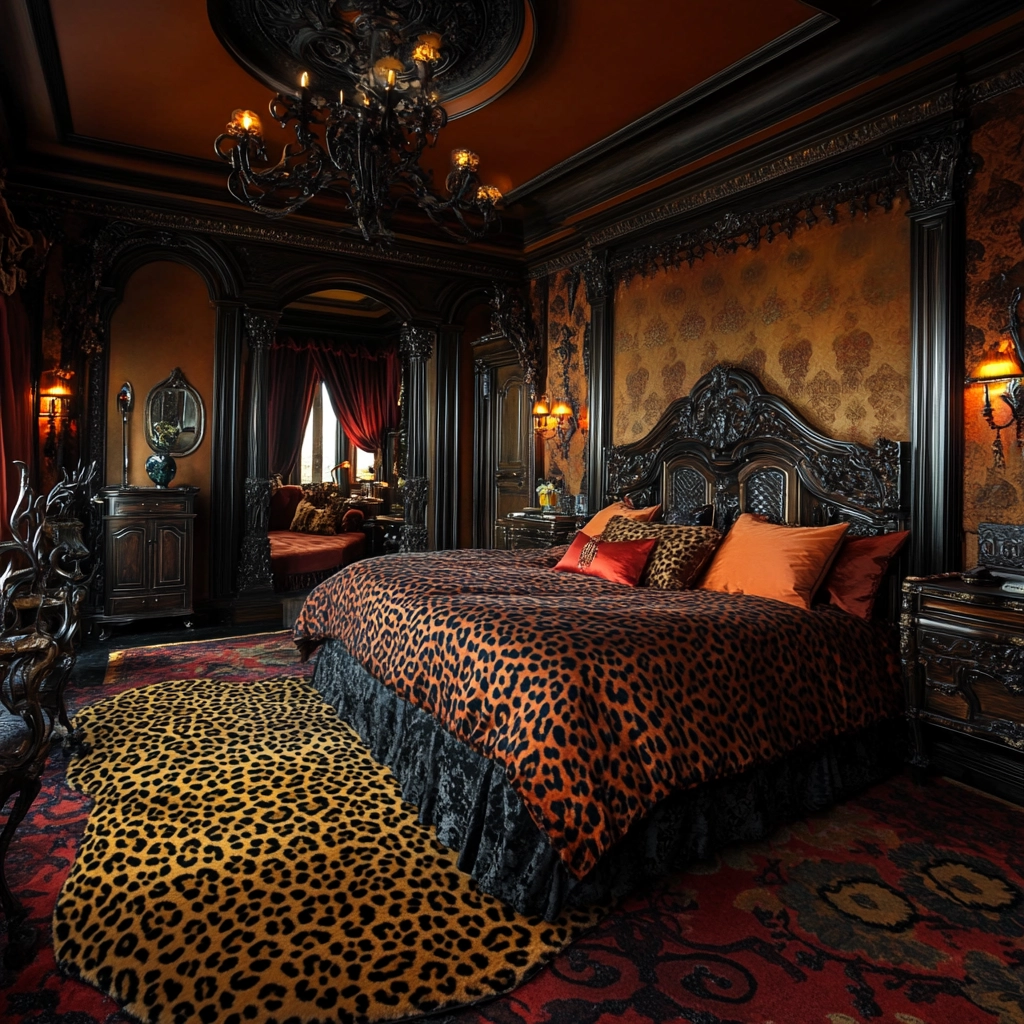 leopard print rug bedroom 72