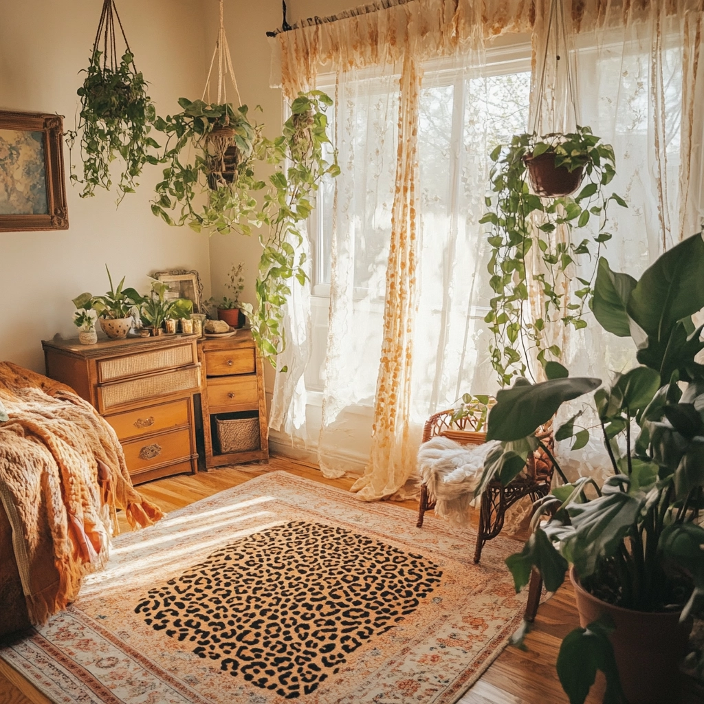 leopard print rug bedroom 8