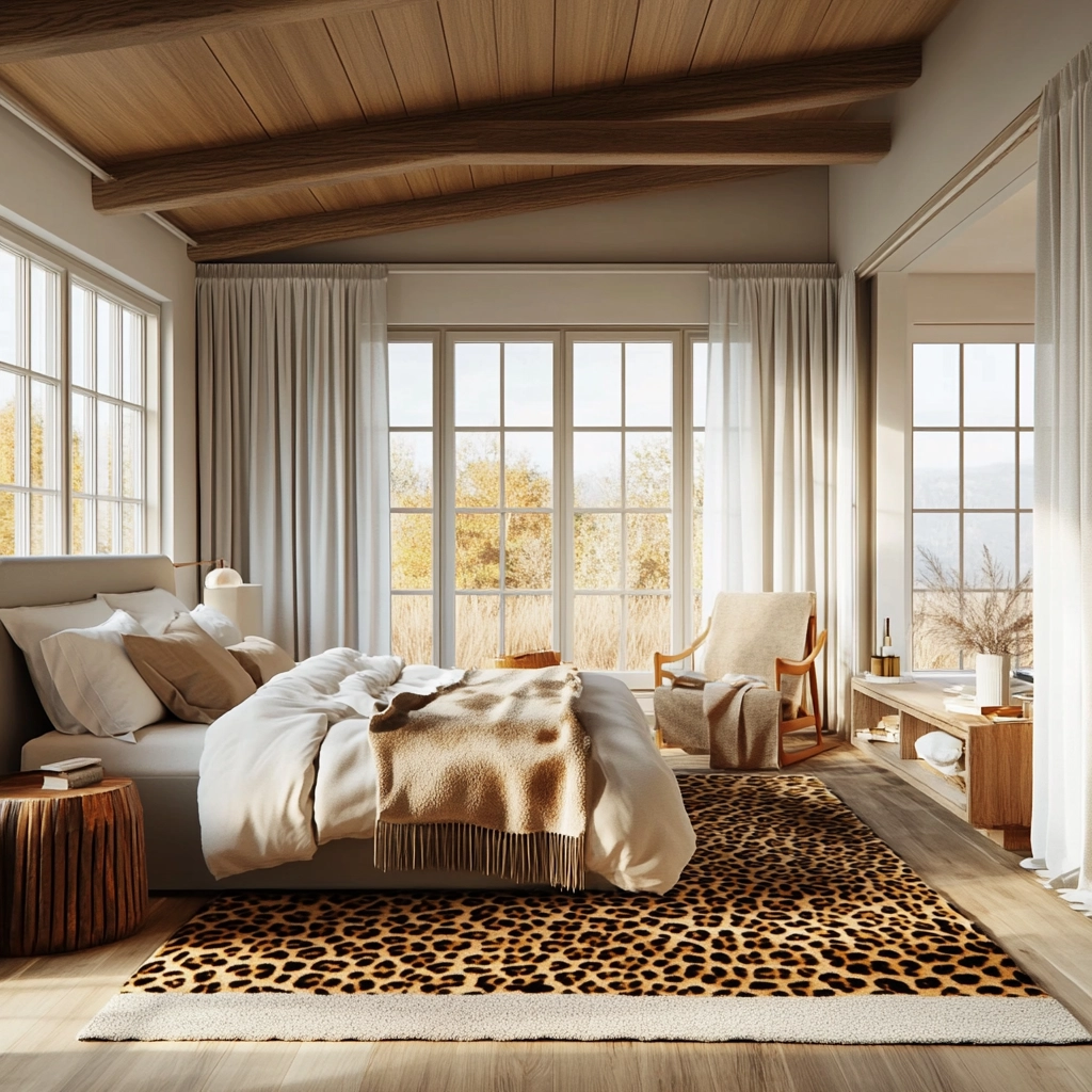 leopard print rug bedroom 9