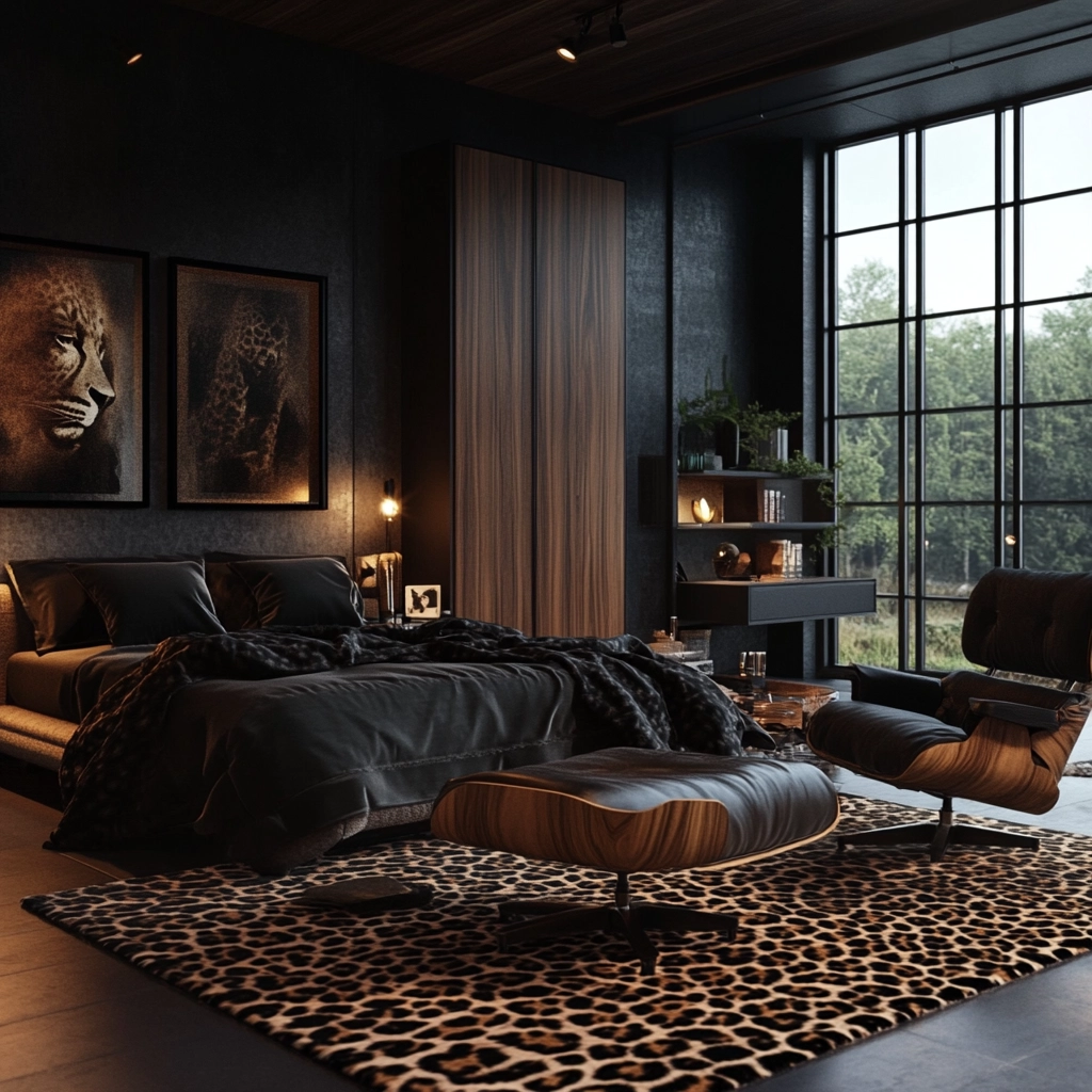 leopard rug bedroom 11