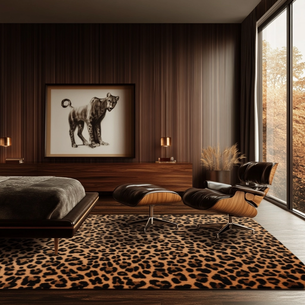 leopard rug bedroom 12