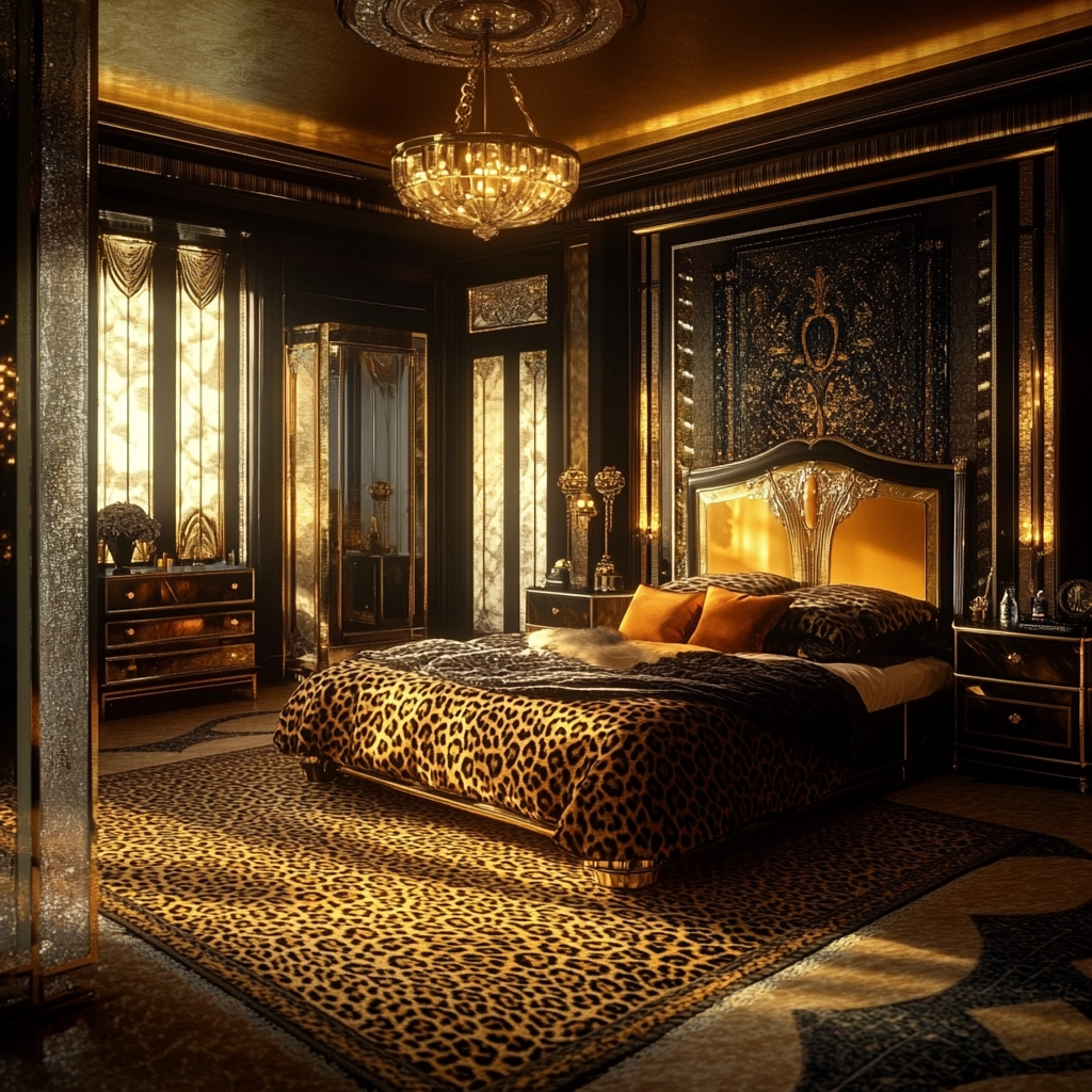 leopard rug bedroom 13