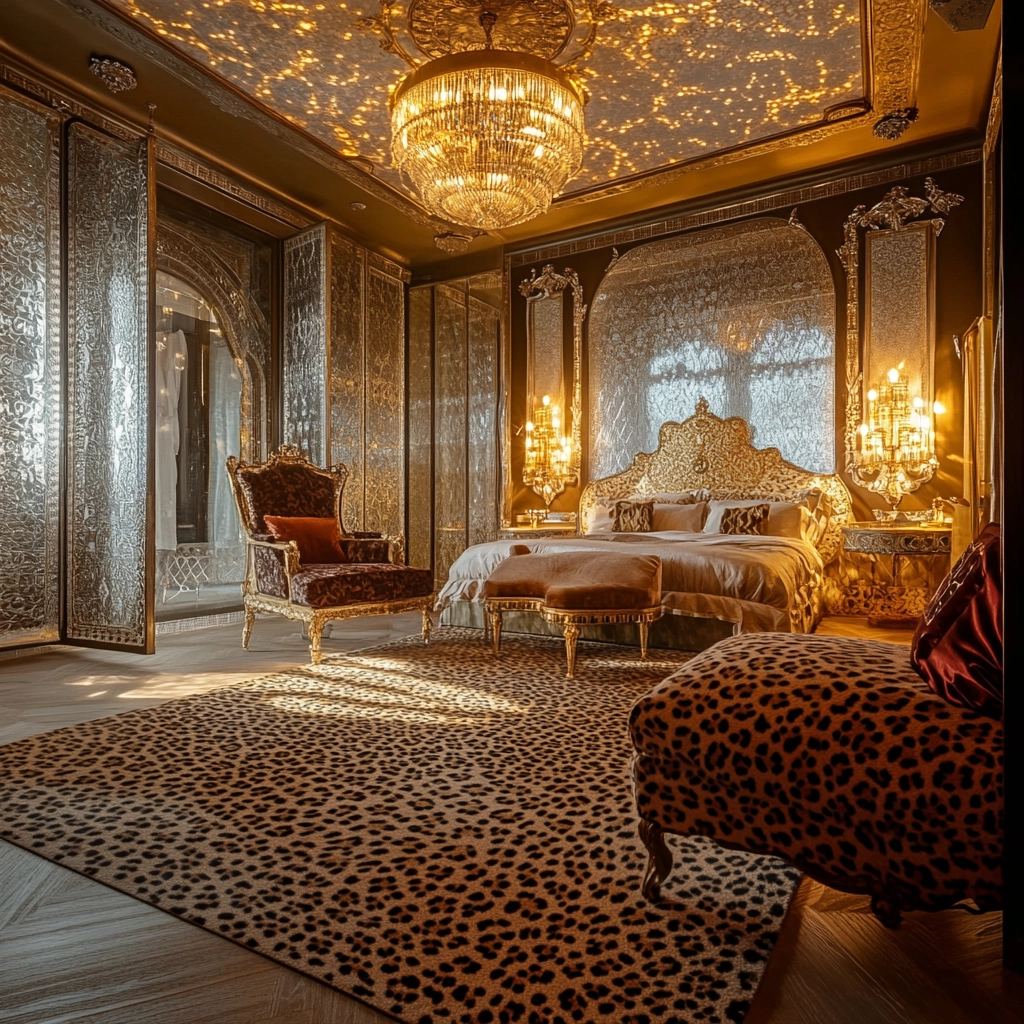 leopard rug bedroom 16