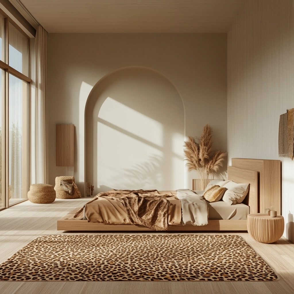 leopard rug bedroom 17