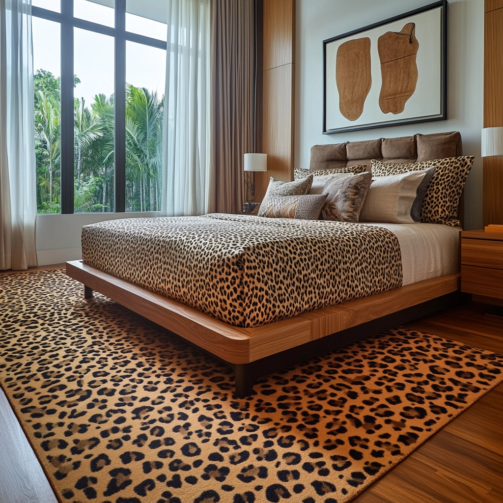 leopard rug bedroom 2