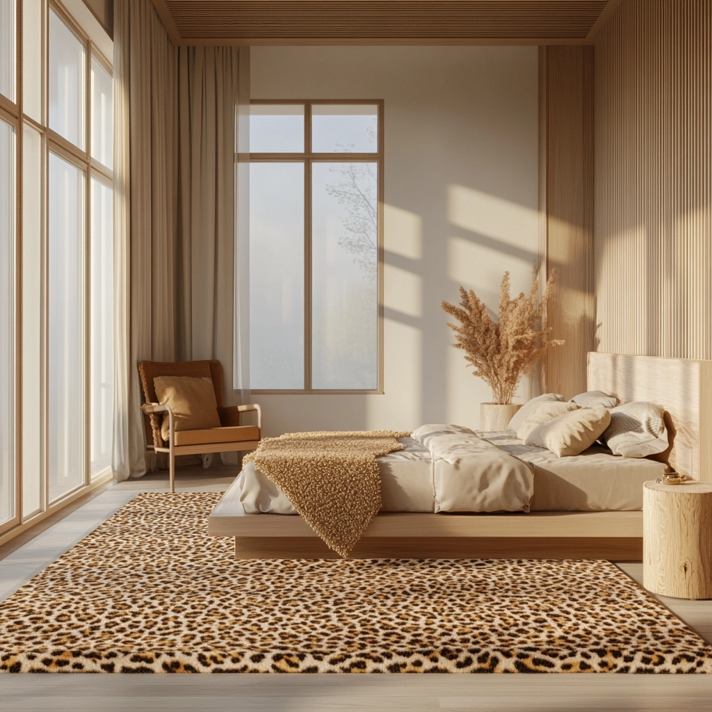 leopard rug bedroom 20