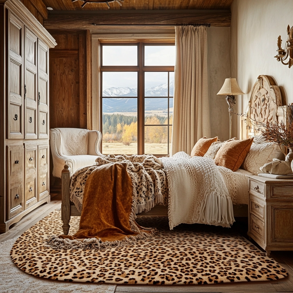 leopard rug bedroom 21