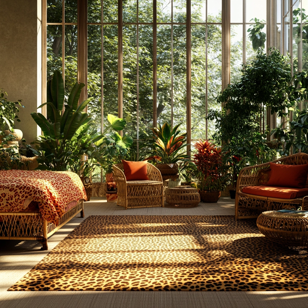 leopard rug bedroom 26