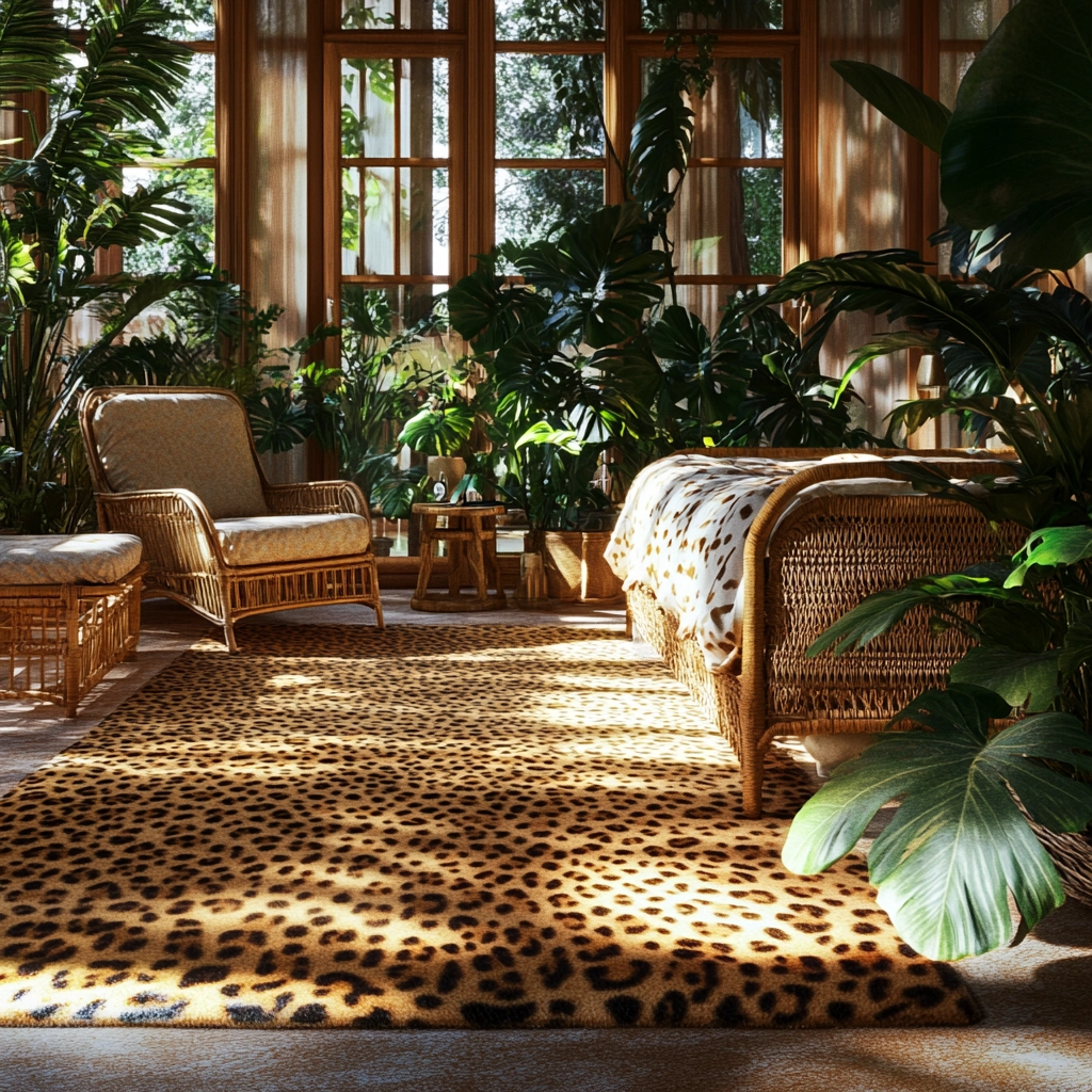 leopard rug bedroom 28