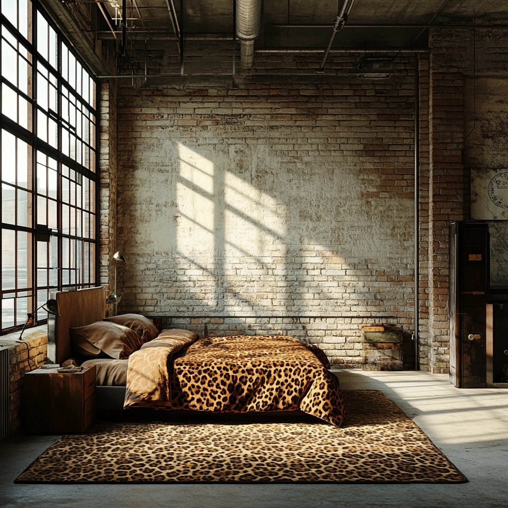 leopard rug bedroom 29