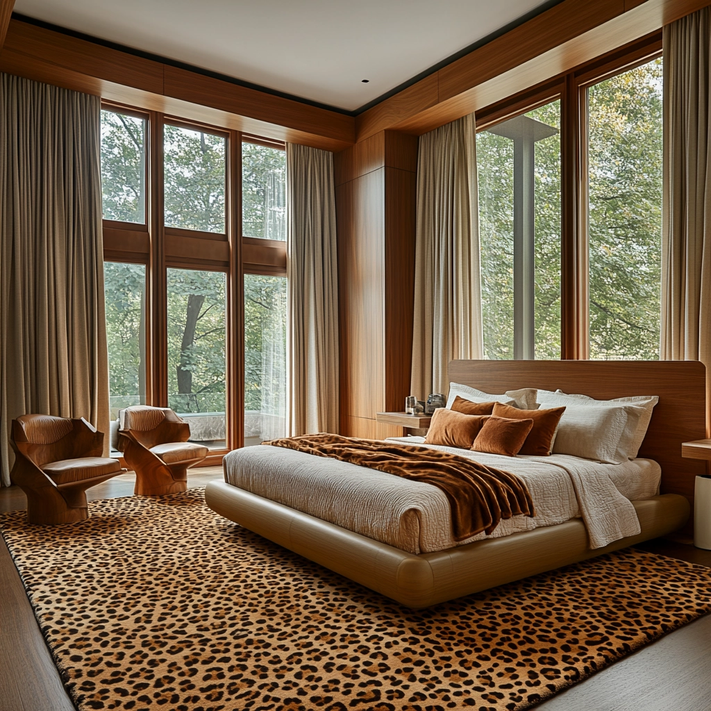 leopard rug bedroom 3