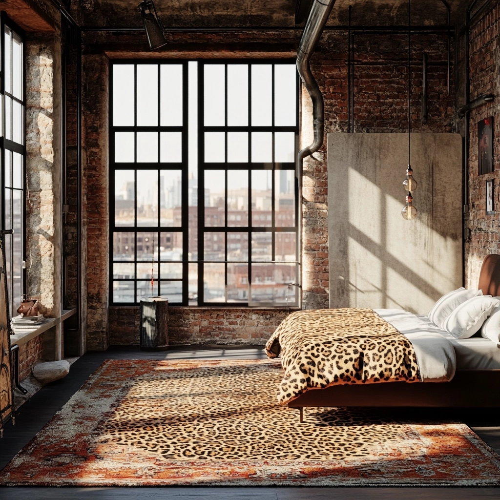 leopard rug bedroom 31