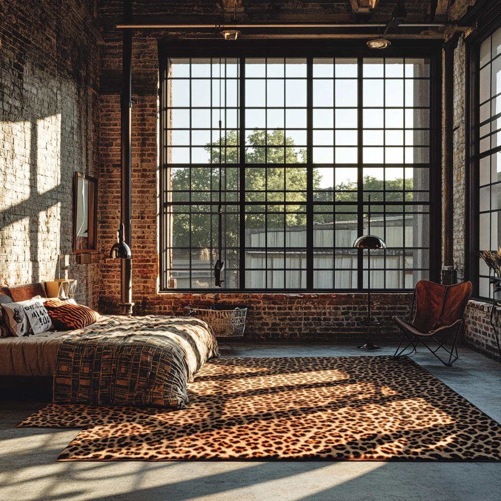 leopard rug bedroom 32