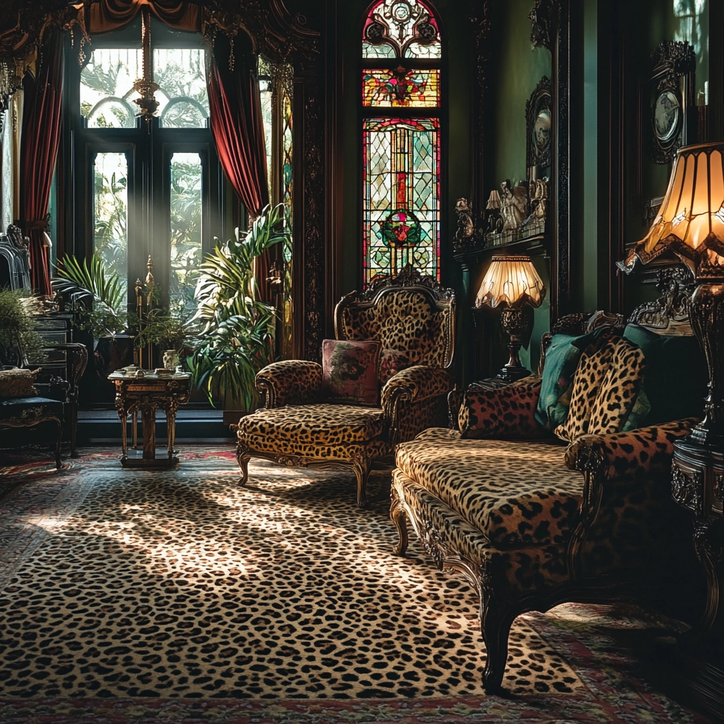 leopard rug bedroom 36