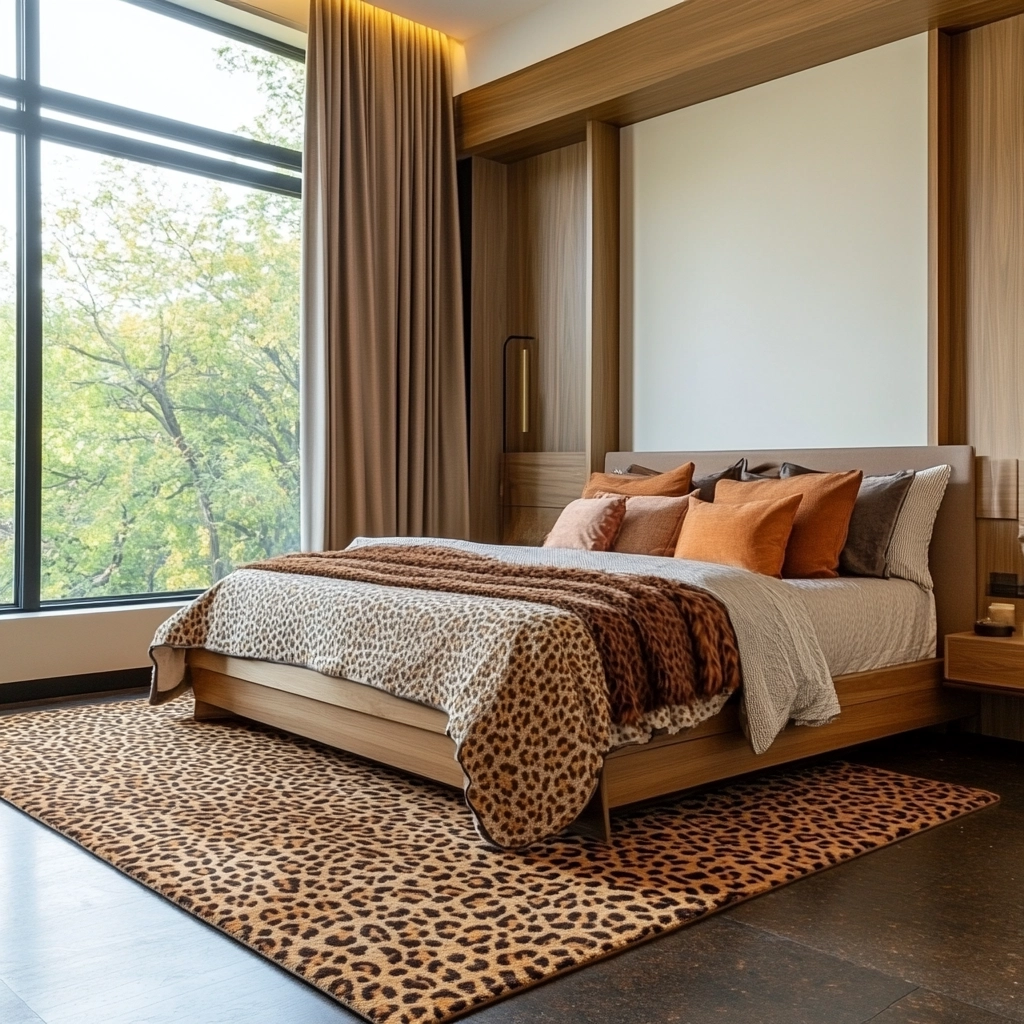 leopard rug bedroom 4