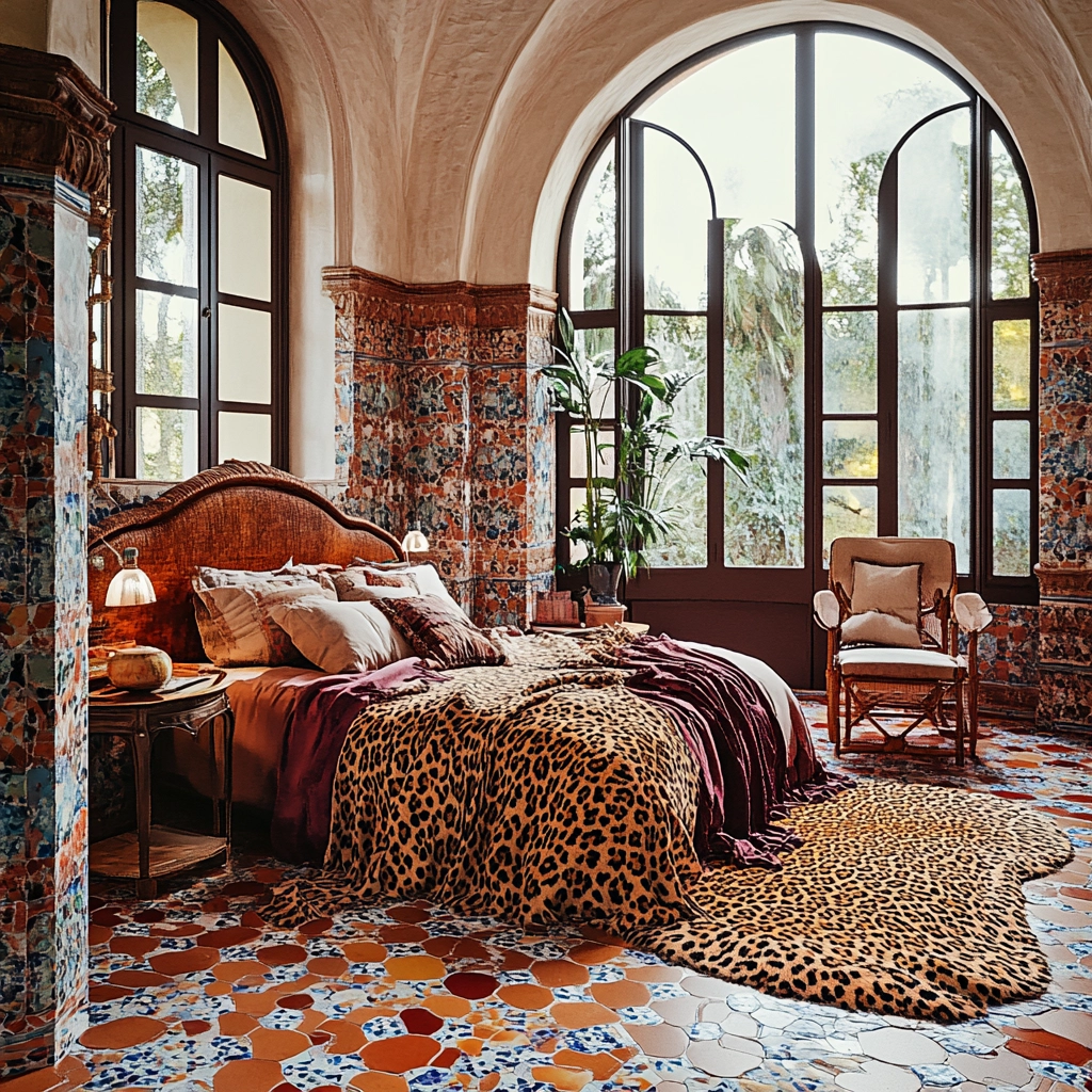 leopard rug bedroom 41