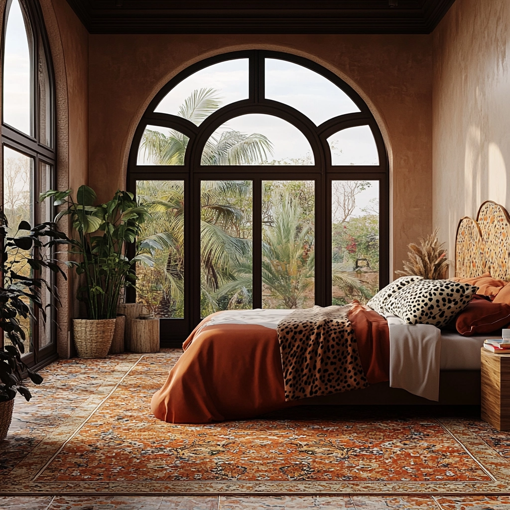 leopard rug bedroom 43