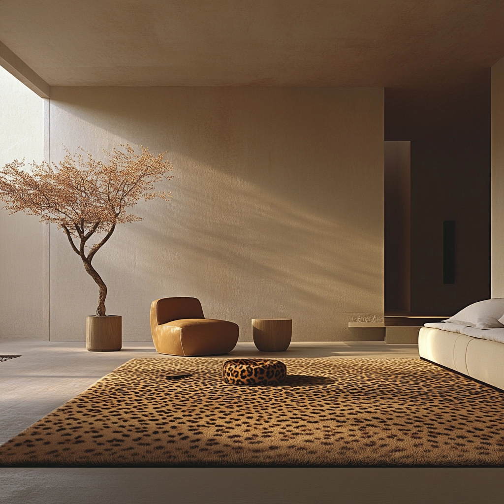 leopard rug bedroom 45
