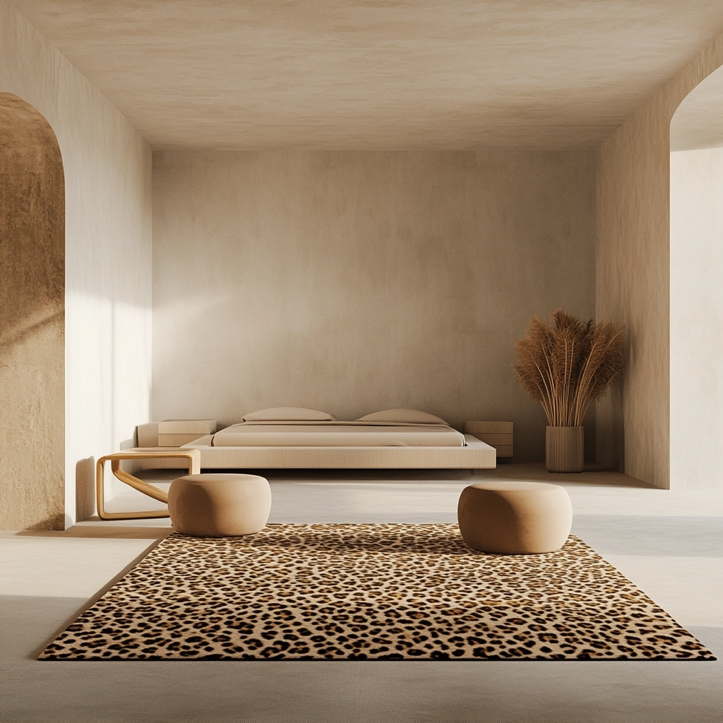 leopard rug bedroom 46