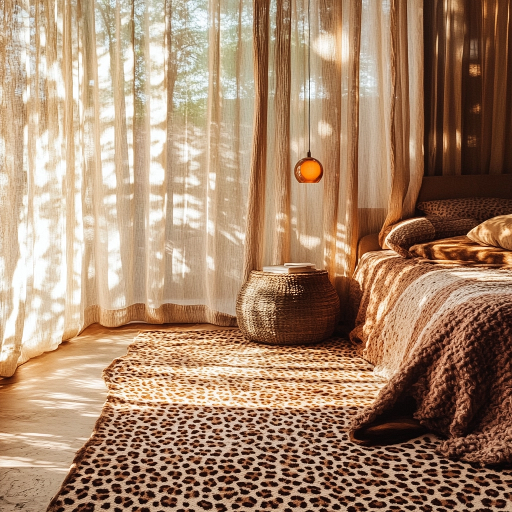 leopard rug bedroom 5