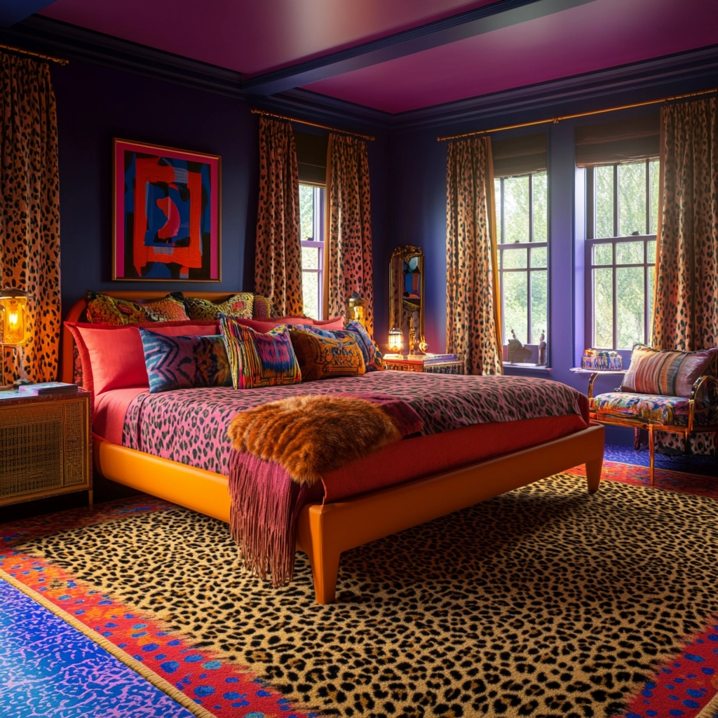 leopard rug bedroom 56