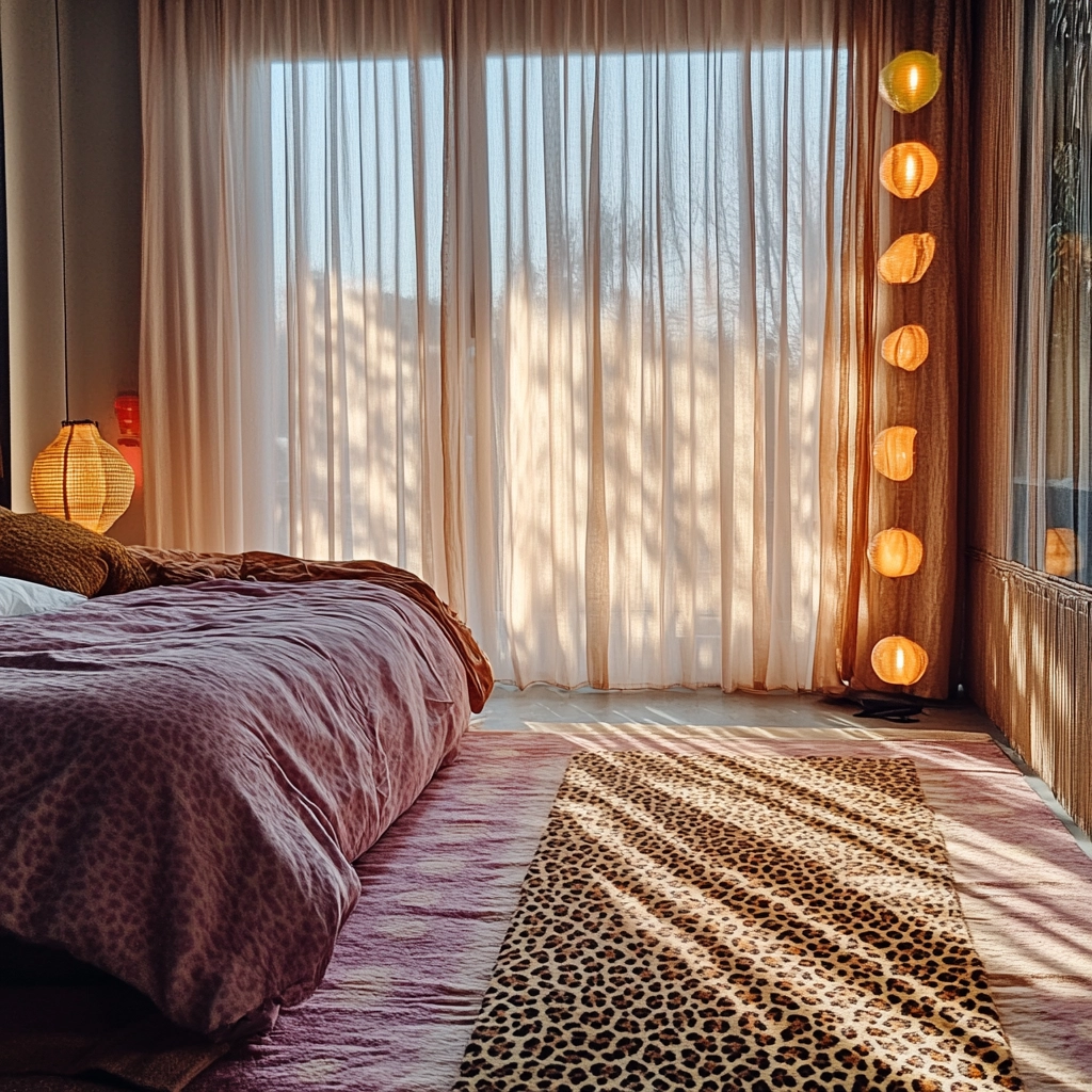 leopard rug bedroom 6