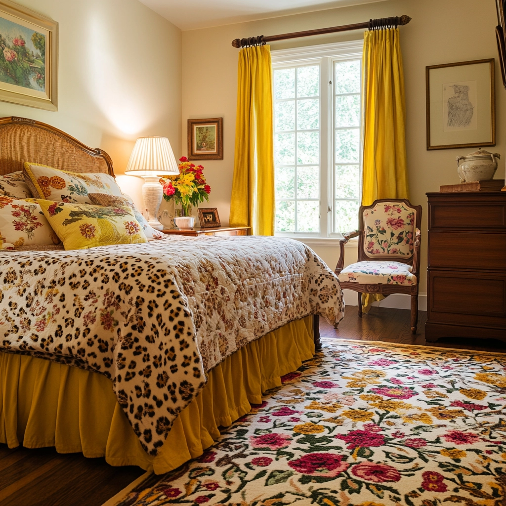 leopard rug bedroom 60