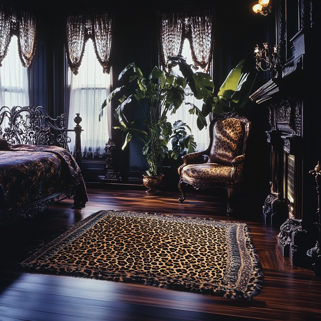 leopard rug bedroom 65