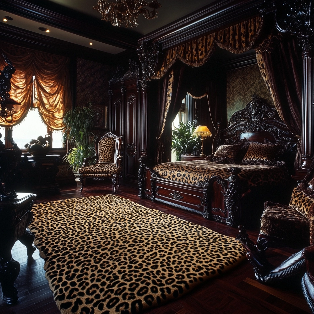 leopard rug bedroom 68