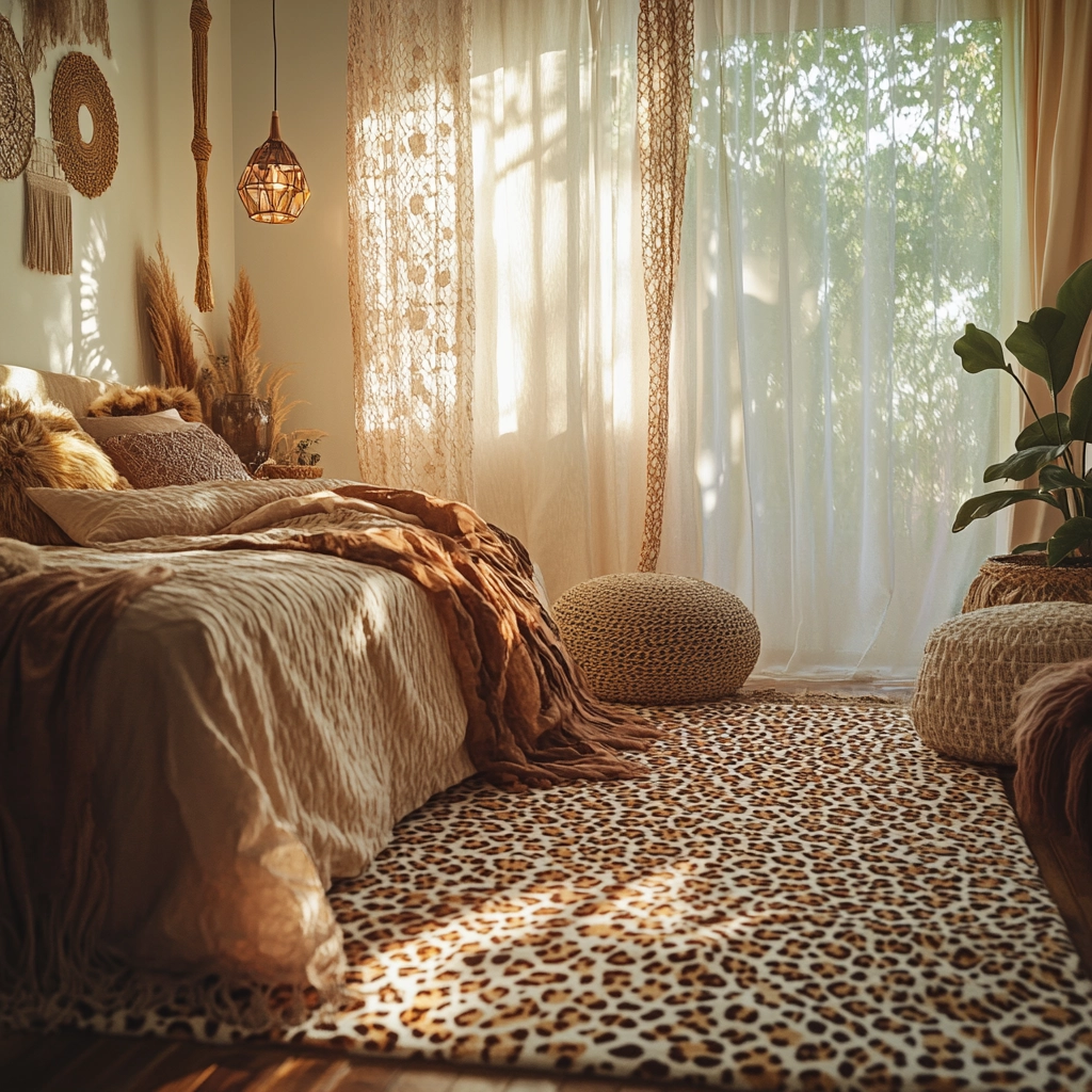 leopard rug bedroom 7