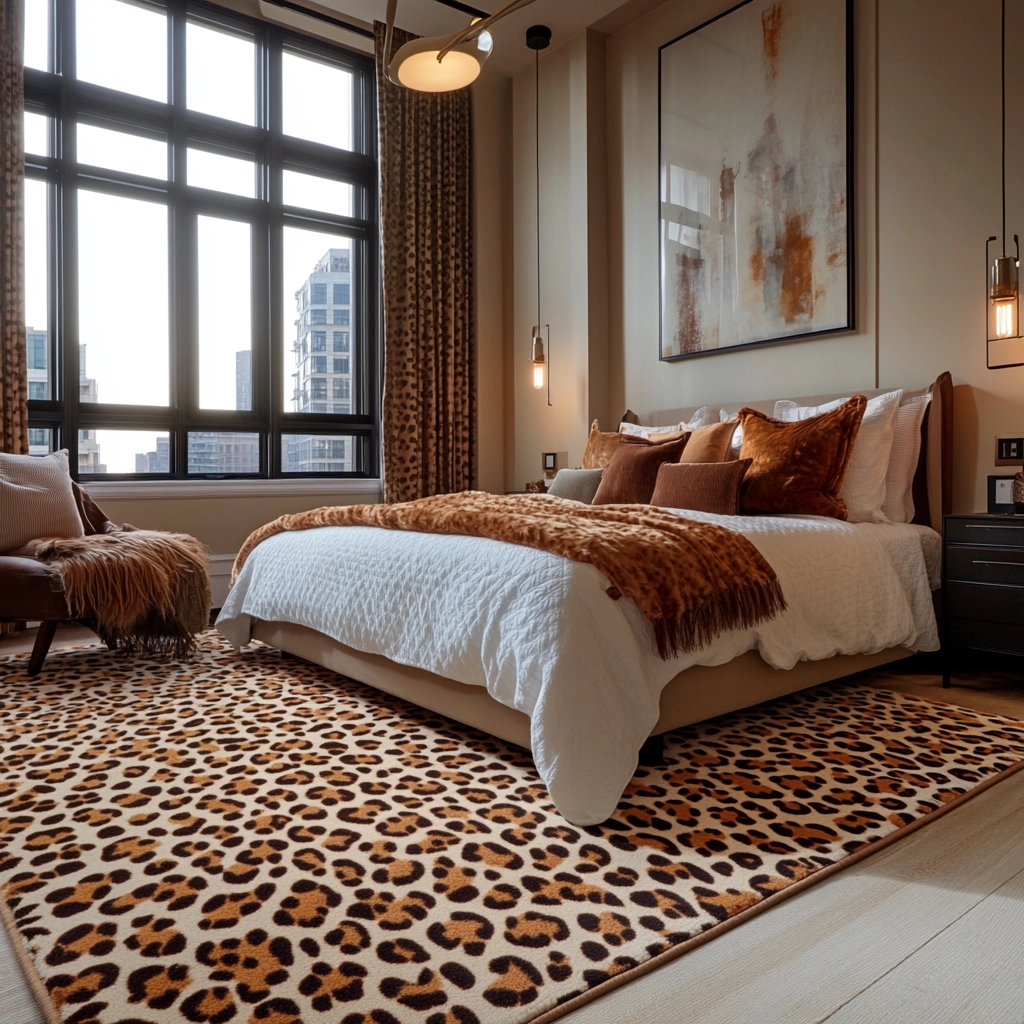 leopard rug bedroom 71