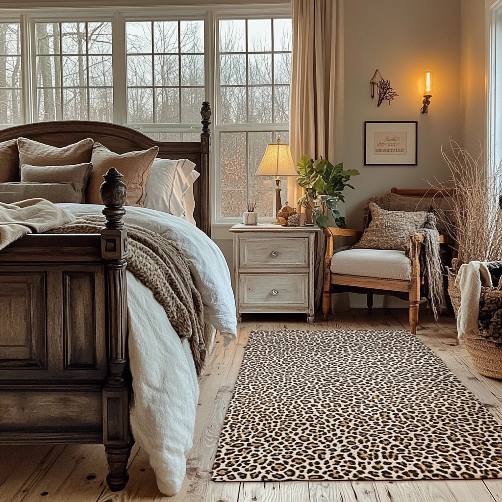 leopard rug bedroom 80