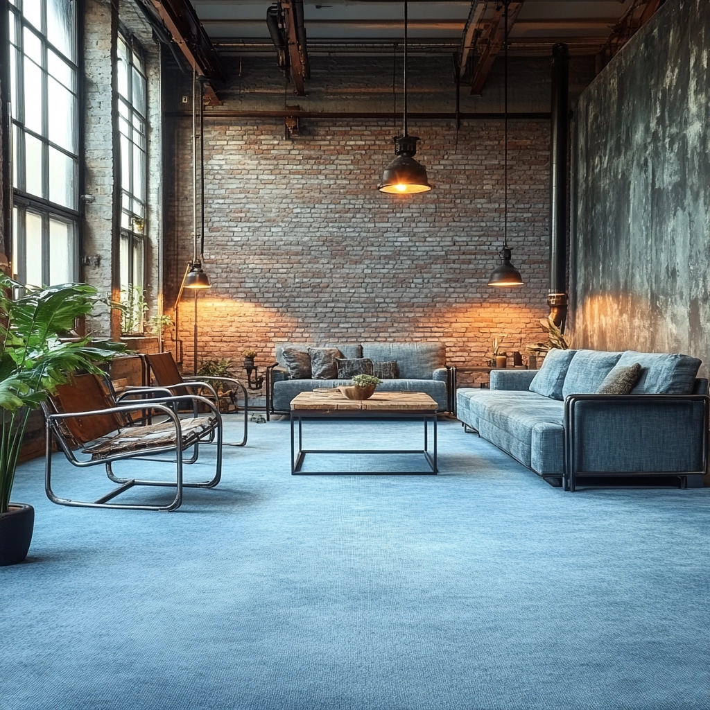 light blue carpet living room 27