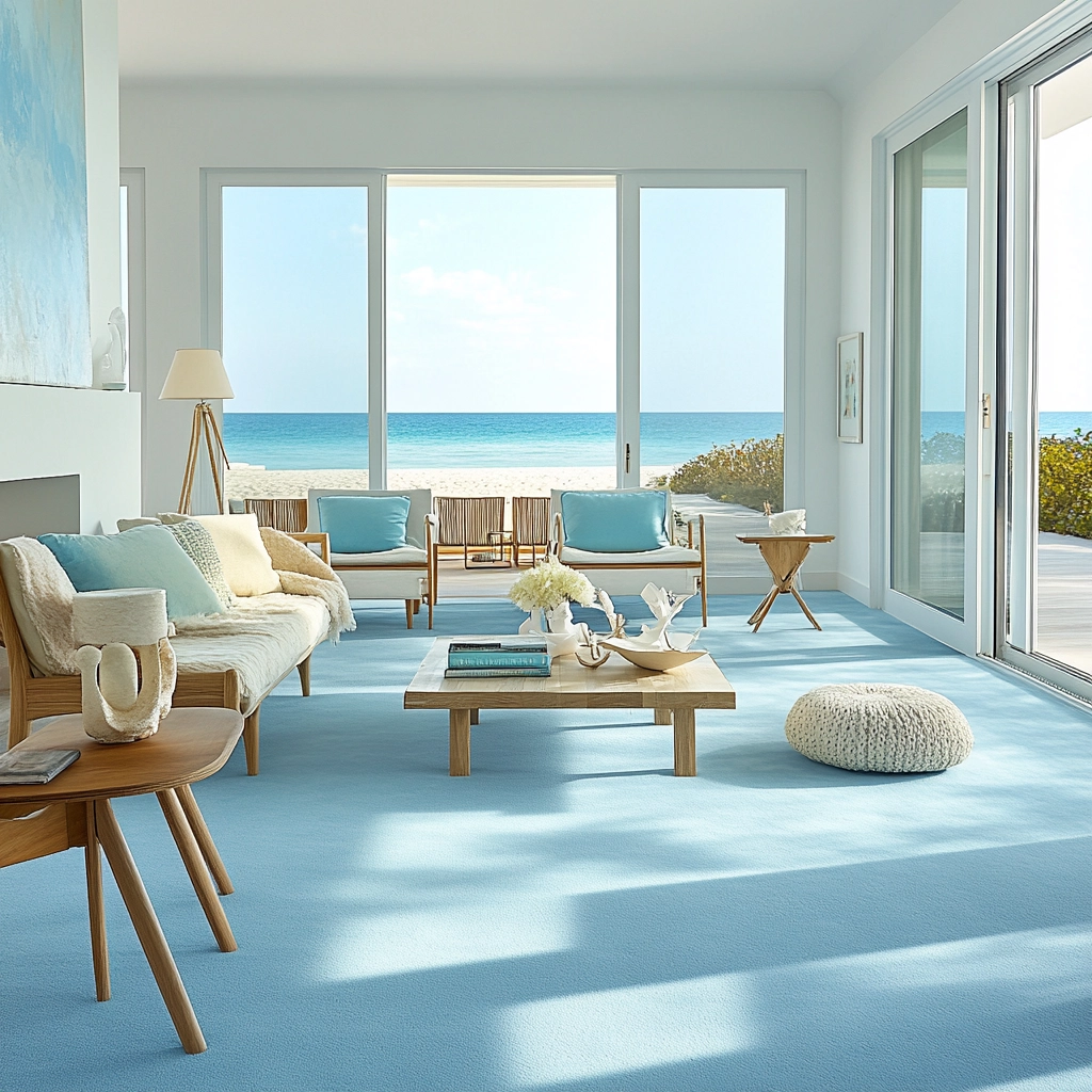 light blue carpet living room 39