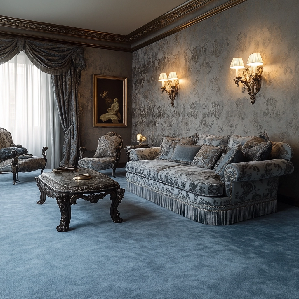 light blue carpet living room 57