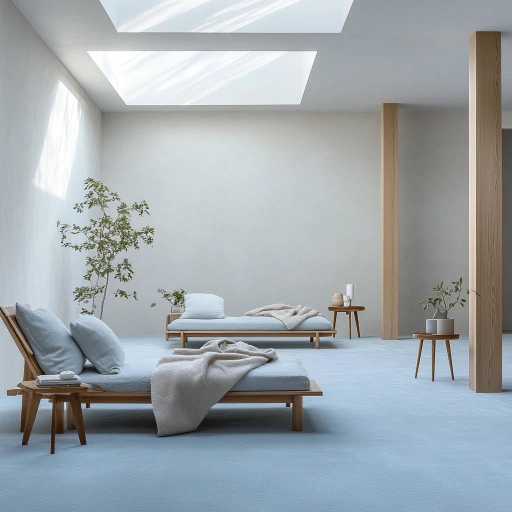 light blue carpet living room 8