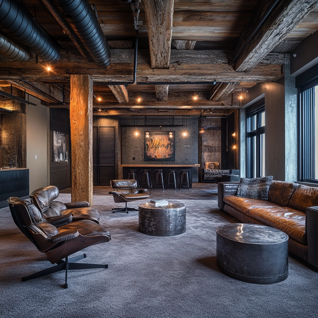 living room with carpet floors 15