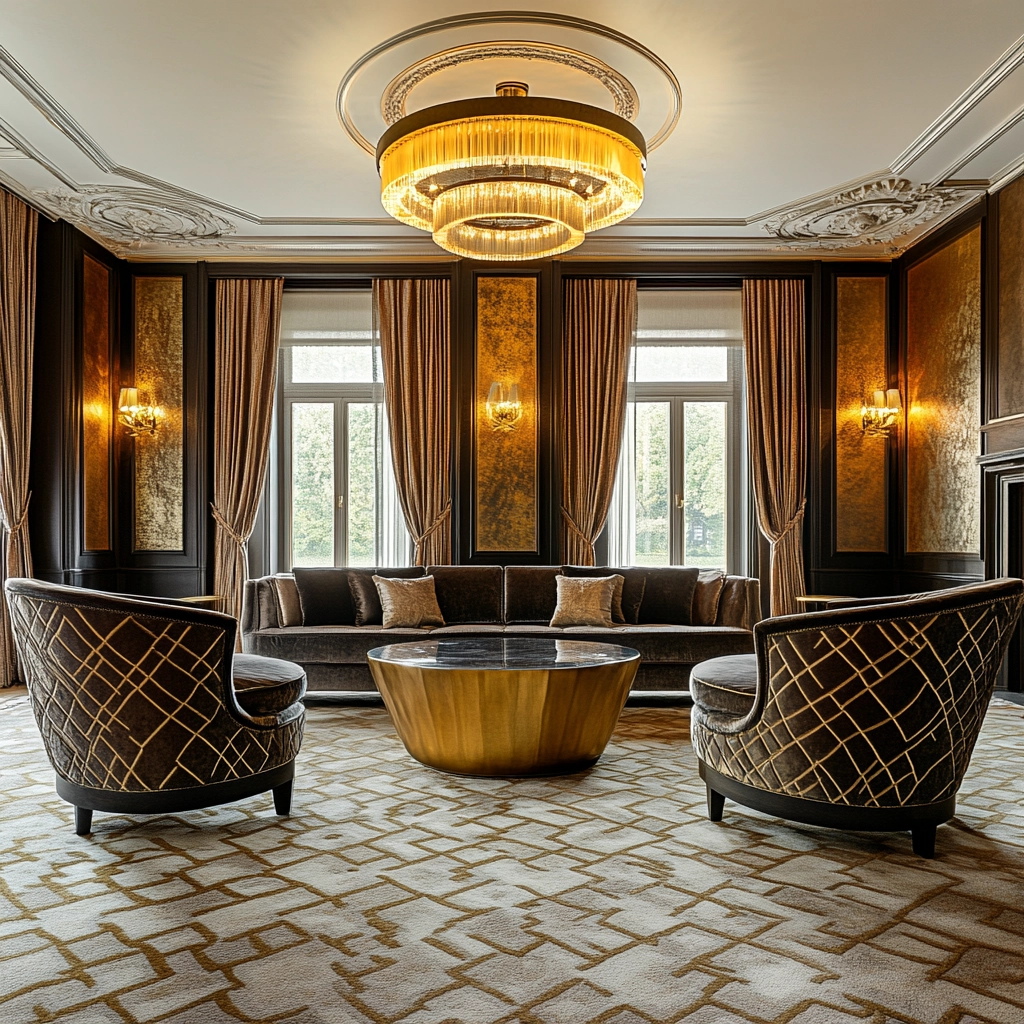 living room with carpet floors 30
