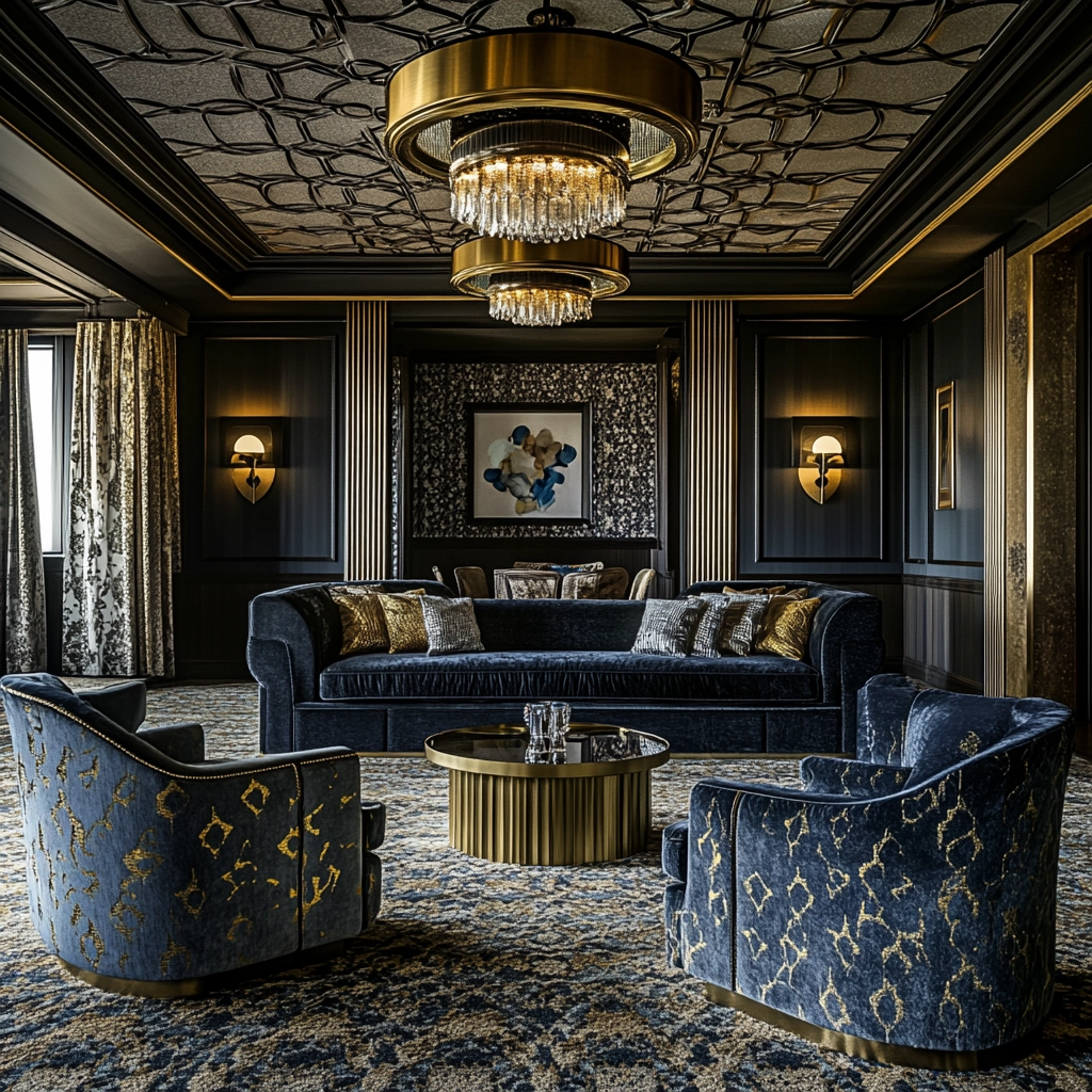 living room with carpet floors 32
