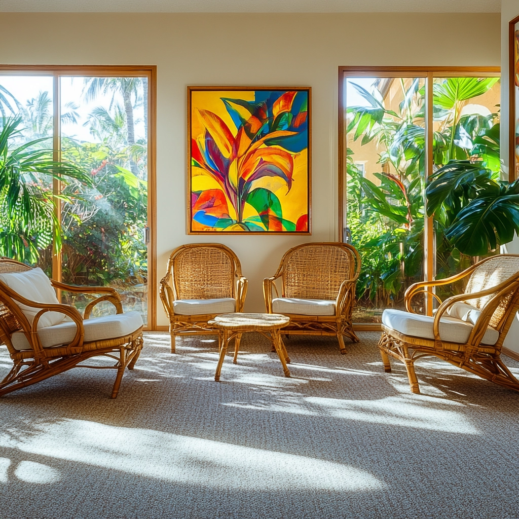 living room with carpet floors 34