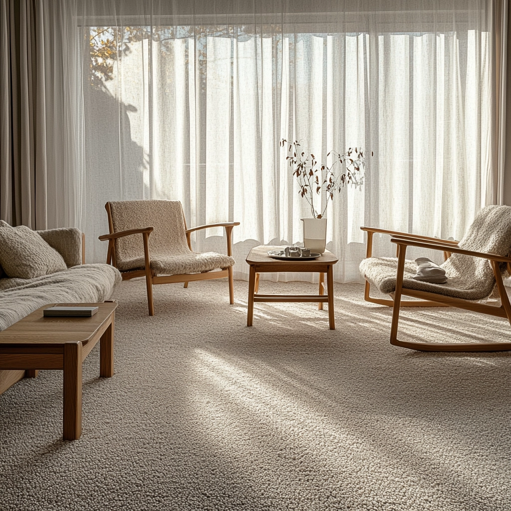 living room with carpet floors 4