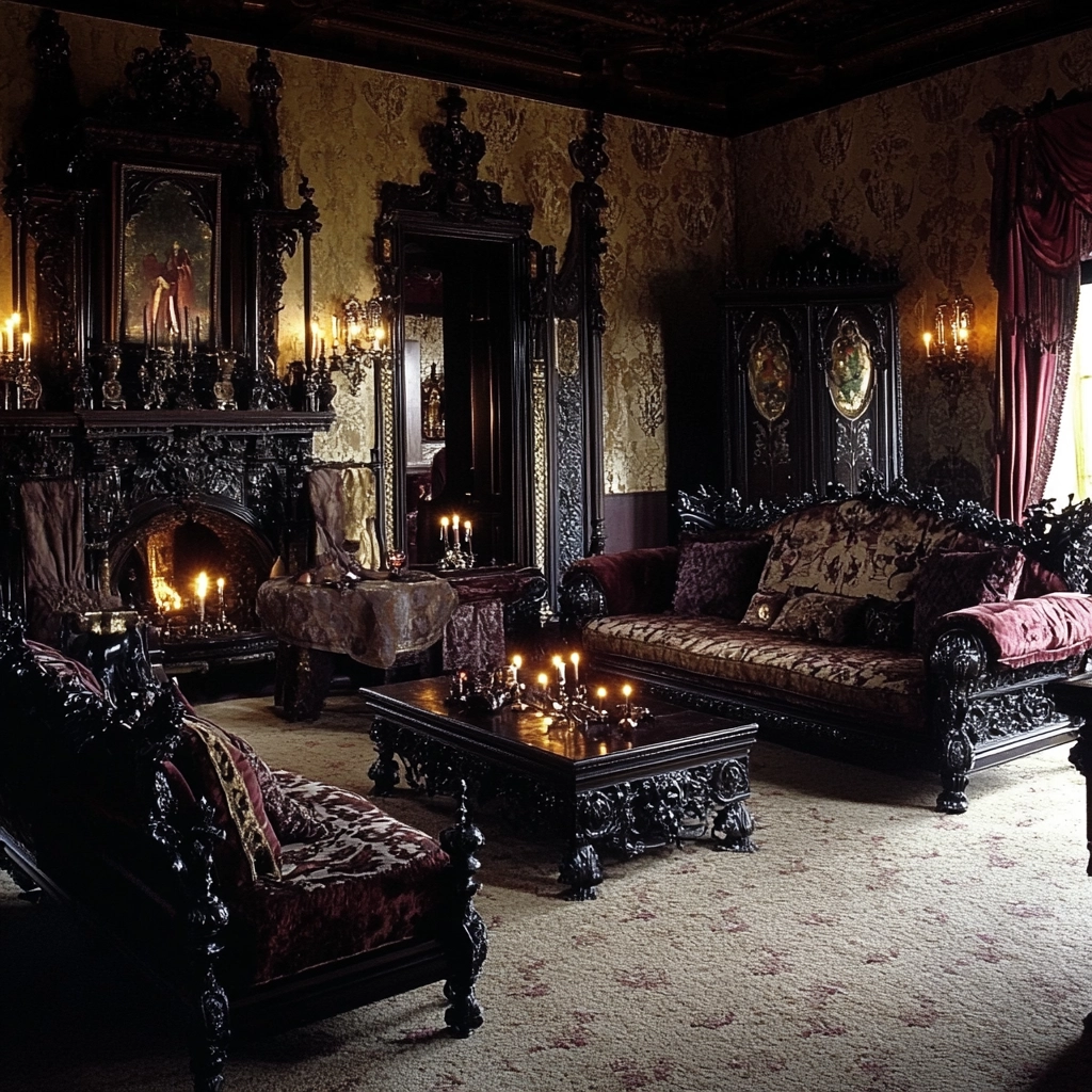 living room with carpet floors 40